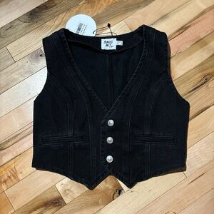 Black Denim Vest